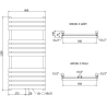 Mexen Jowisz vannitoa radiaator 1200 x 600 mm, 594 W, must - W107-1200-600-00-70