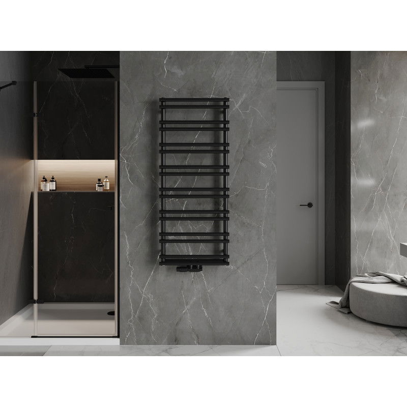 Mexen Saturn radiatore da bagno 1200 x 500 mm, 409 W, nero - W108-1200-500-00-70