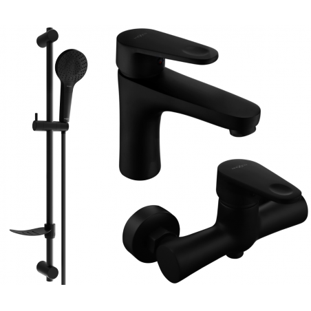 Mexen Kama DF05 shower set, black - 72504DF05-70