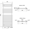 Mexen Sol vannitoa radiaator 1200 x 500 mm, 569 W, valge - W125-1200-500-00-20
