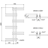 Mexen Jari dekoratiivne vannitoa radiaator 1005 x 550 mm, 339 W, must - W115-1005-550-00-70