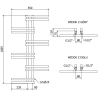 Mexen Jari radiateur de salle de bain décoratif 1005 x 550 mm, 339 W, noir - W115-1005-550-00-70