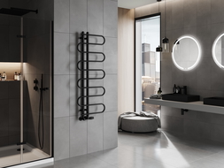 Mexen Kiso radiador decorativo de baño 1250 x 500 mm, 256 W, negro - W114-1250-500-00-70