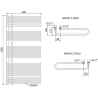 Mexen Amor vannitoa radiaator 1200 x 600 mm, 1083 W, must - W120-1200-600-00-70