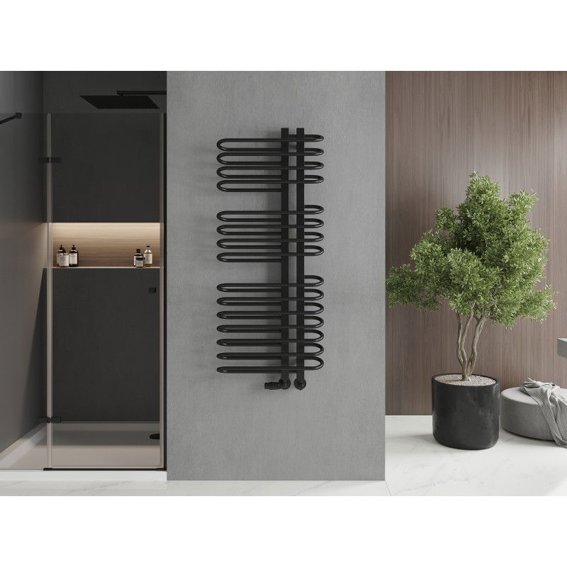 Mexen Ops Badezimmerheizkörper 1300 x 550 mm, 694 W, schwarz - W122-1300-550-00-70