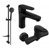 Mexen Kama DF75 shower set, black - 72504DF75-70