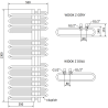 Mexen Ops vannitoa radiaator 1300 x 550 mm, 694 W, valge - W122-1300-550-00-20