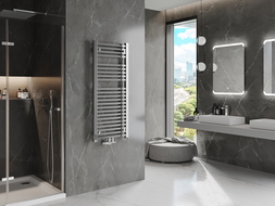 Mexen Pluton radiador de casa de banho 1200 x 500 mm, 493 W, cromado - W106-1200-500-00-01