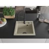 Mexen Vito granitische 1-komorige gootsteen met keukenmengkraan Aster, beige - 6503-69-73450-70-B