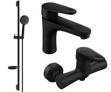 Mexen Kama DS75 douchekraanset, zwart - 72504DS75-70