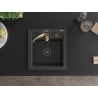 Mexen Vito Granite Kitchen Sink Single-Bowl with Aster Kitchen Tap, Black Speckled - 6503-76-73450-57-B
