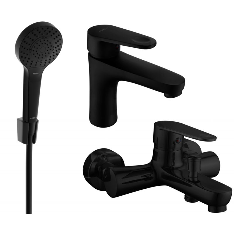 Mexen Kama R05 conjunto de bañera, negro - 72503R05-70