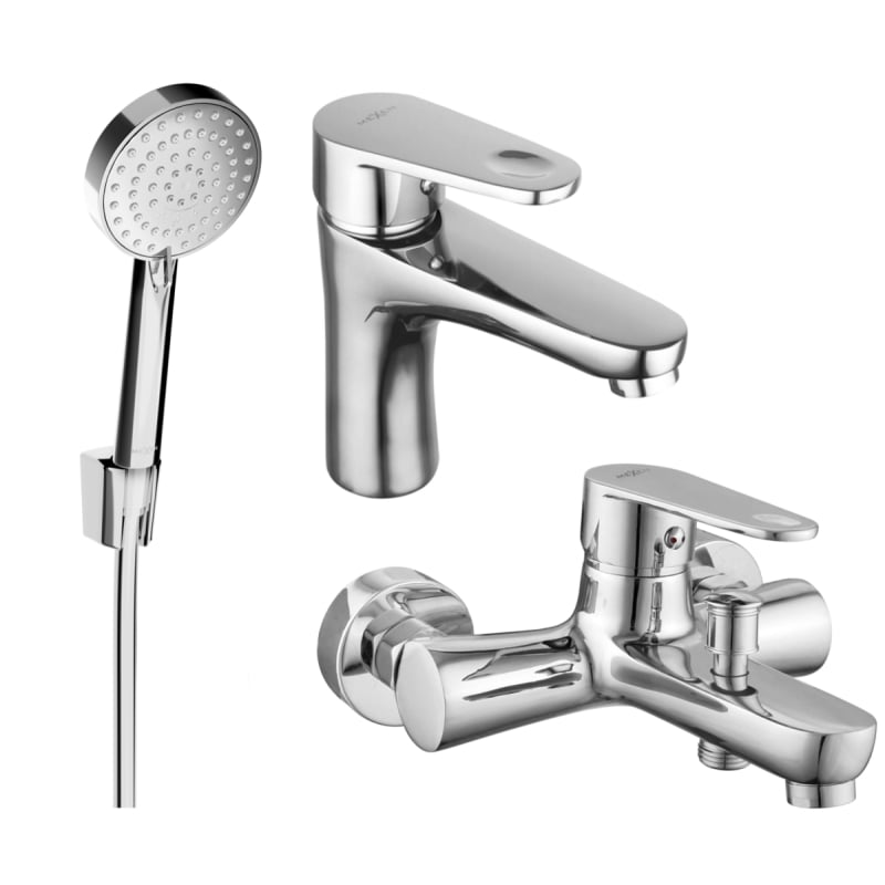 Mexen Kama R75 zestaw wannowy, chrom - 72503R75-00