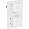 Mexen Cube thermostatic bathtub-shower mixer 2-outlet, white - 77502-20