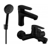 Mexen Kama R75 conjunto de bañera, negro - 72503R75-70