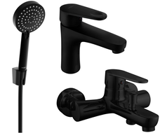 Mexen Kama R75 badkarsset, svart - 72503R75-70