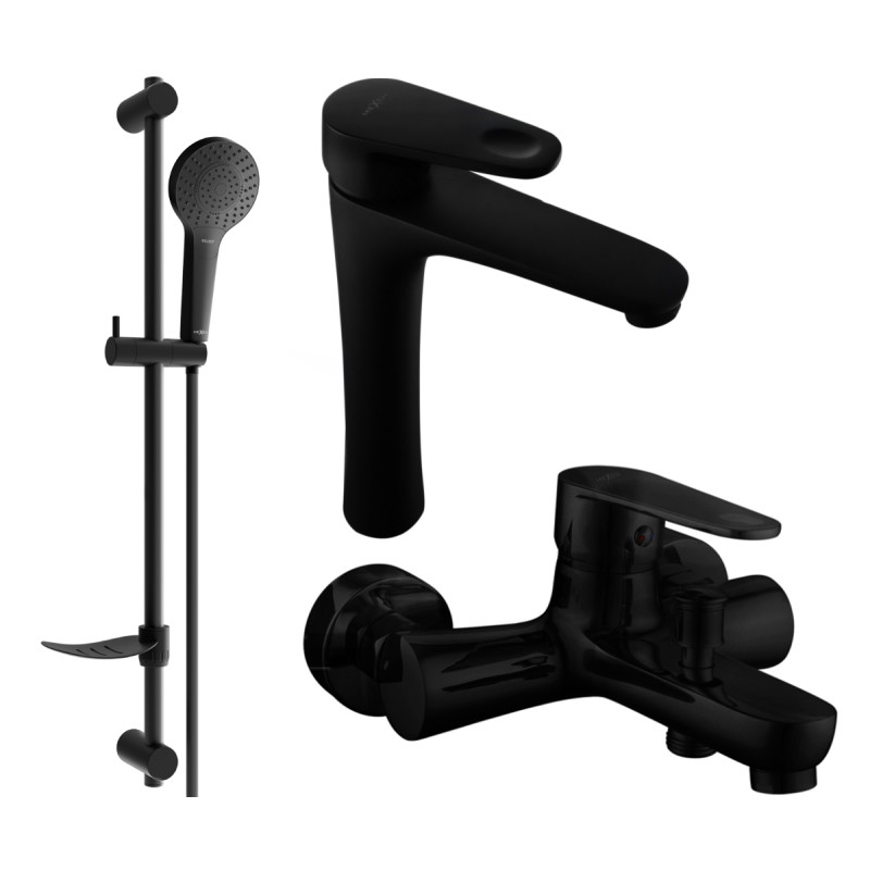 Mexen Kama DF05 vannikomplekt, must - 72513DF05-70