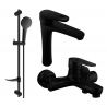 Mexen Kama DF05 Bathtub Set, Black - 72513DF05-70