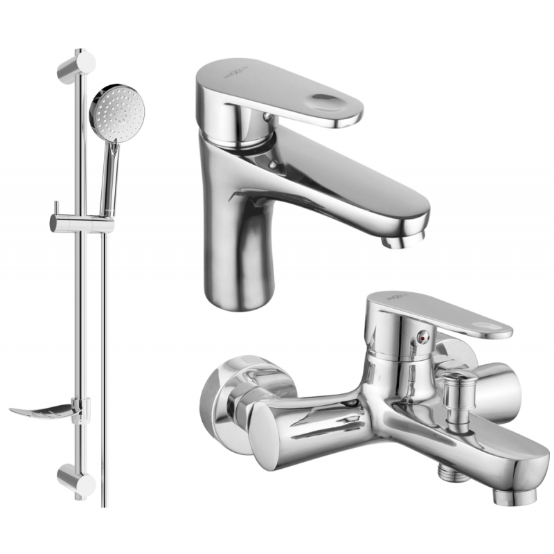 Mexen Kama DF75 badkarsset, krom - 72503DF75-00