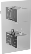 Mexen Cube termostatisk badkar- och duschblandare med 2 utgångar, krom - 77502-00
