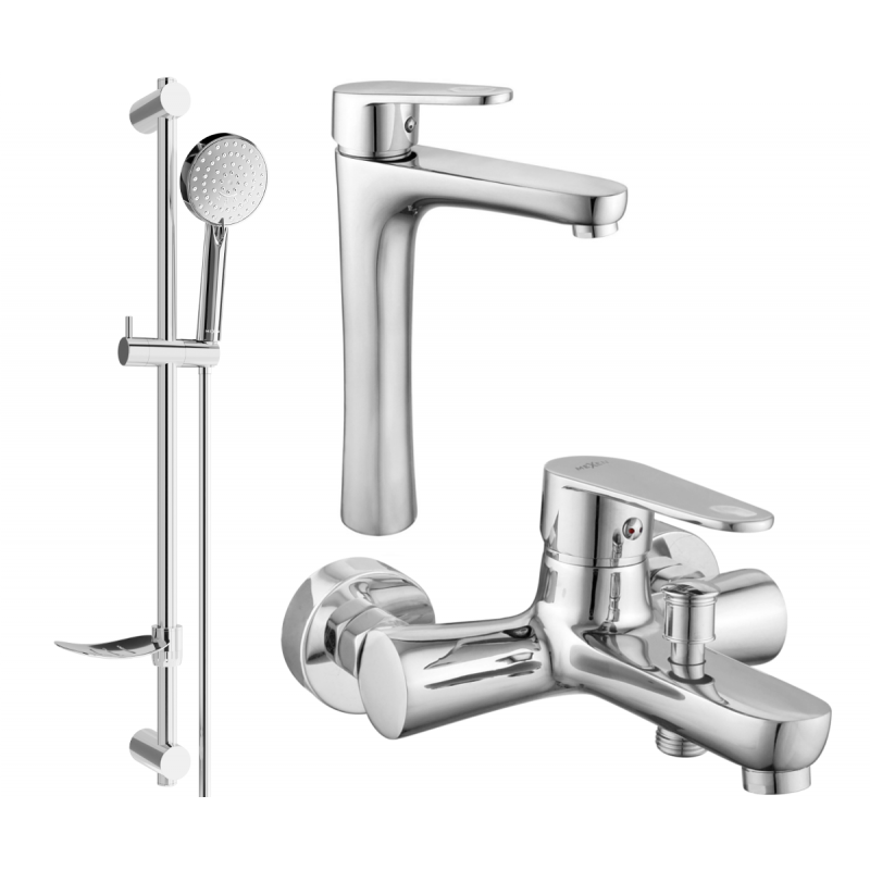 Mexen Kama DF75 conjunto de bañera, cromo - 72513DF75-00