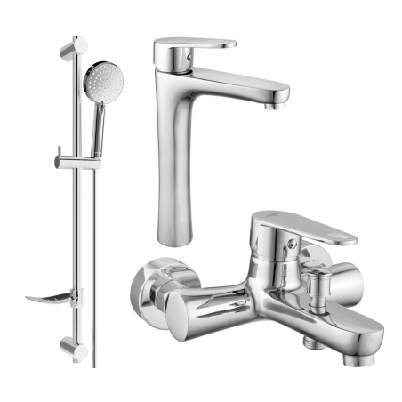 Mexen Kama DF75 Bath Set, Chrome - 72513DF75-00