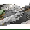 Mexen Enzo 1-Kammer Granitspüle mit Abtropffläche und Küchenarmatur Aster, grau - 6506-71-73450-70-B