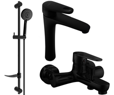 Mexen Kama DF75 set da bagno, nero - 72513DF75-70