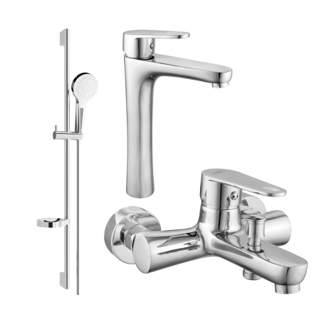 Mexen Kama DS05 ensemble de bain, chrome - 72513DS05-00