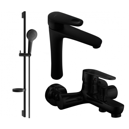 Mexen Kama DS05 ensemble pour baignoire, noir - 72513DS05-70