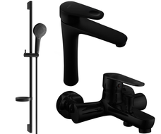 Mexen Kama DS05 badkarsset, svart - 72513DS05-70