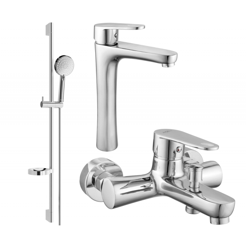 Mexen Kama DS75 ensemble de bain, chromé - 72513DS75-00