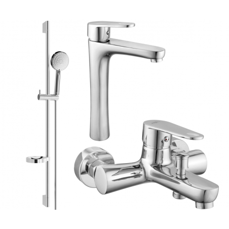 Mexen Kama DS75 bath set, chrome - 72513DS75-00