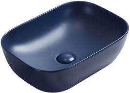Mexen Rita lavabo da appoggio 45 x 32 cm, blu opaco - 21084542