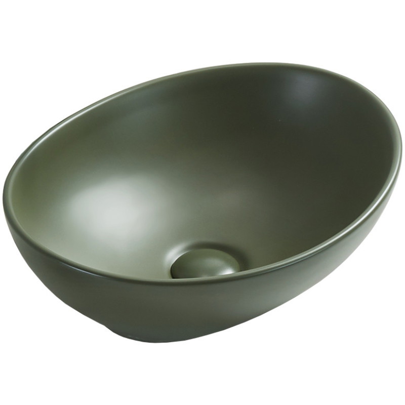 Mexen Elza opbouw waskom 40 x 33 cm, kaki mat - 21014043
