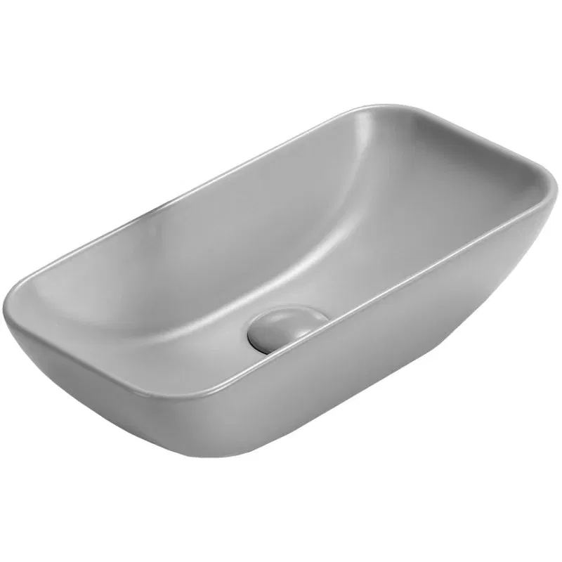 Mexen Klara lavatório de bancada 46 x 23 cm, cinza claro mate - 21564661
