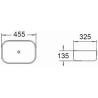 Mexen Klara countertop washbasin 46 x 23 cm, light gray matte - 21564661