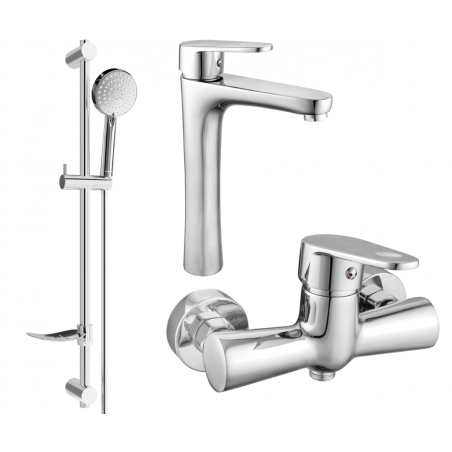 Mexen Kama DF75 doucheset, chroom - 72514DF75-00