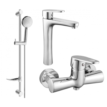Mexen Kama DF75 shower set, chrome - 72514DF75-00