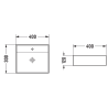Mexen Mini over-the-counter washbasin 40 x 30 cm, light grey matte - 21094061