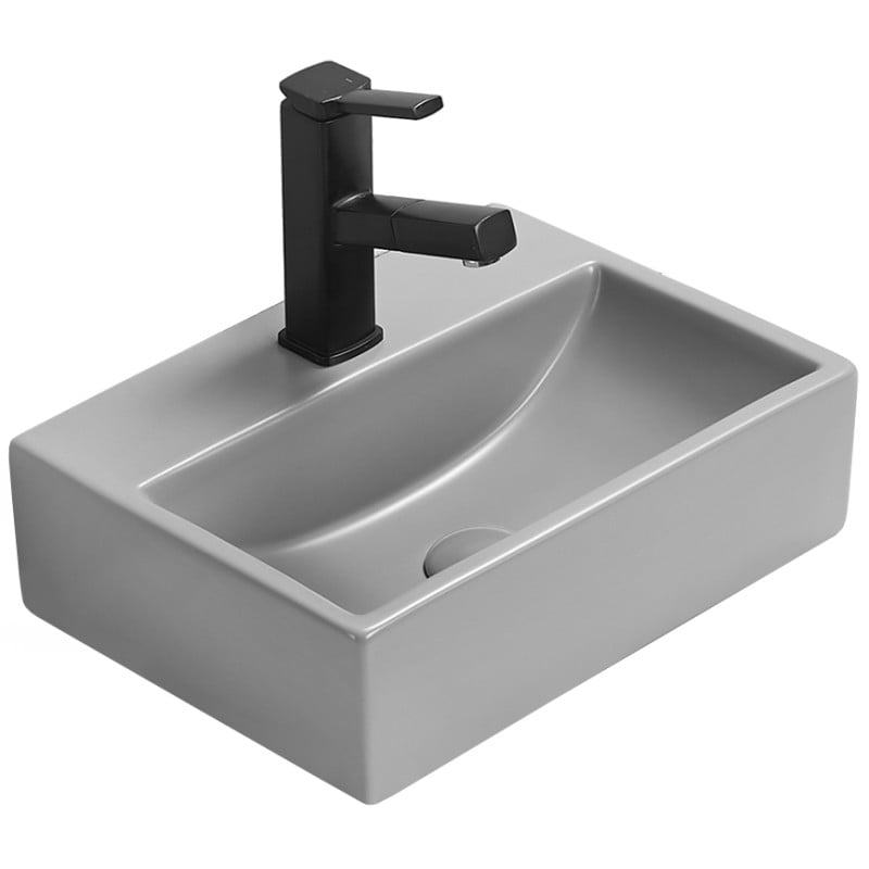 Mexen Mini lavabo da appoggio 40 x 30 cm, grigio chiaro opaco - 21094061