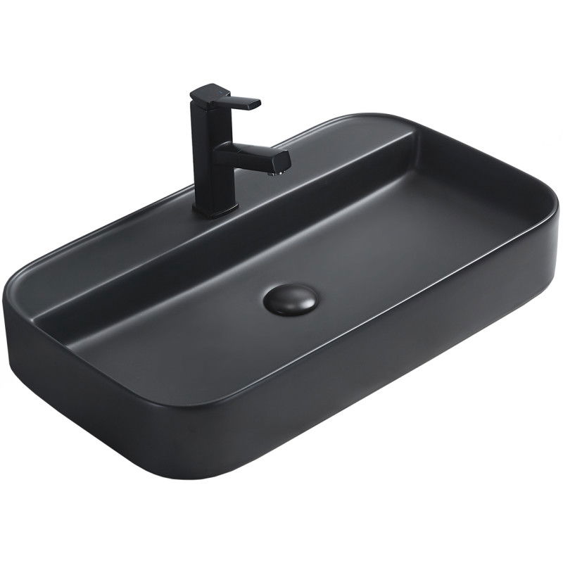 Mexen Sofia lavabo da appoggio 70 x 40 cm, nero opaco - 22157085