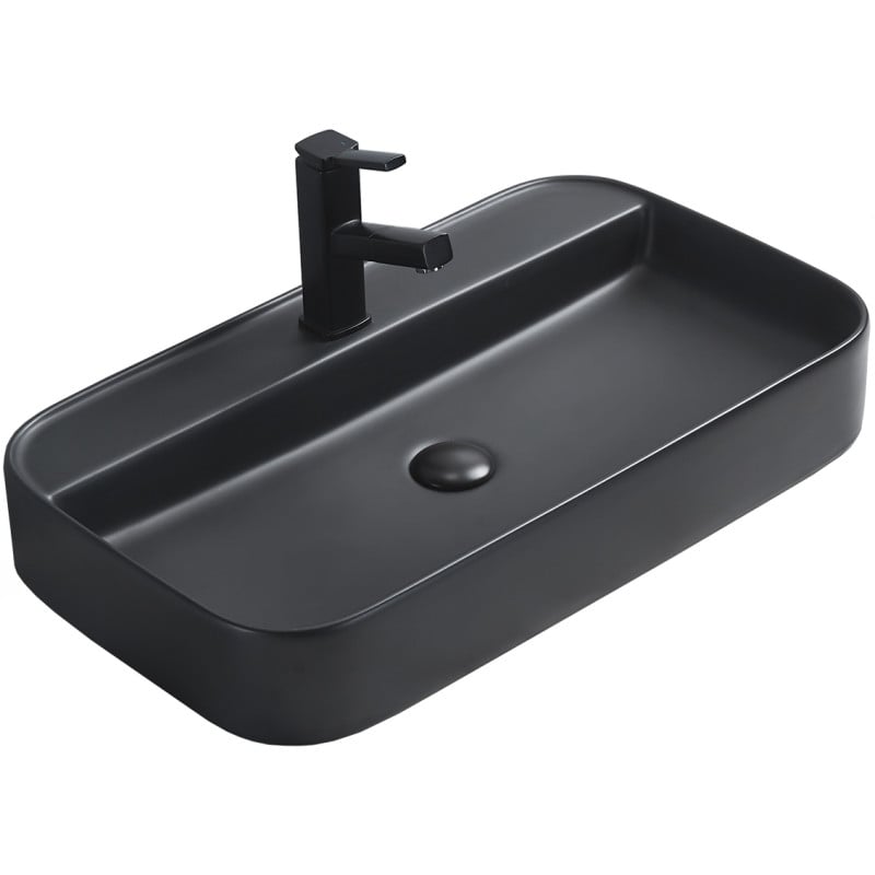 Mexen Sofia lavatório de bancada 70 x 40 cm, preto mate - 22157085