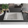 Mexen Elias Granitspüle 1-becken mit Abtropffläche und Küchenarmatur Aster, weiß - 6511-20-73450-07