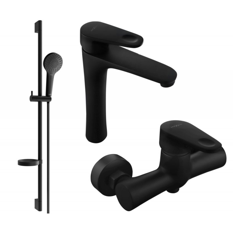 Mexen Kama DS05 Duschset, schwarz - 72514DS05-70
