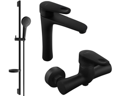 Mexen Kama DS05 Duschset, schwarz - 72514DS05-70