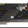 Mexen Elias Granitspüle 1-Becken mit Abtropffläche und Küchenarmatur Aster, schwarz/silbermetallik - 6511-73-73450-57-G