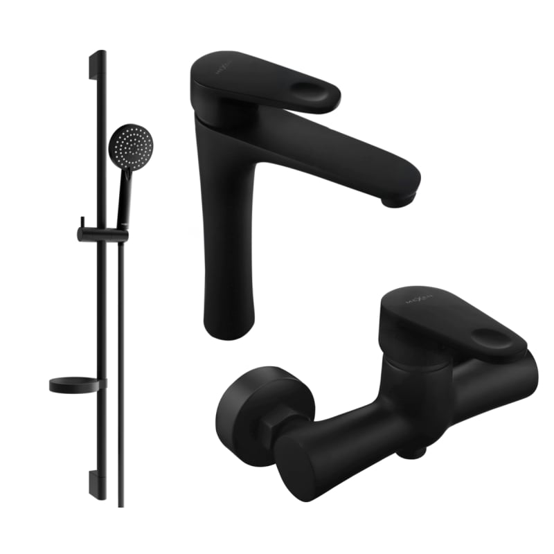 Mexen Kama DS75 set za tuširanje, crni - 72514DS75-70