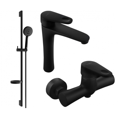 Mexen Kama Conjunto de ducha DS75, negro - 72514DS75-70
