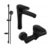Mexen Kama DS75 shower set, black - 72514DS75-70